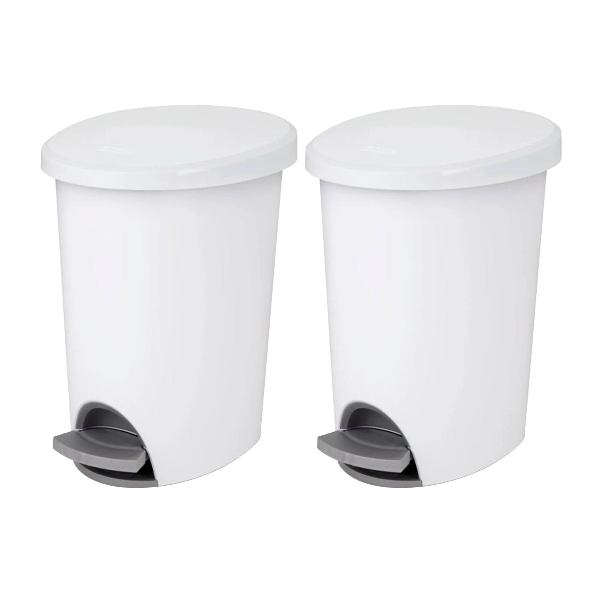 2.6 Gal. Wastebasket Plastic，Ideal for use in The Kitchen, Bathroom, Bedroom, Dorm Room (White)