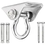 BeneLabel Stainless Steel Heavy Duty Swing Hanger Ceiling Mount 1600 LB Capacity Swing Hardware for Swing Seat, Yoga, Heavy Bag, Porch Swing, Hanging Chair with 2 Screws and 2 Expansion Bolts