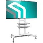 Mobile TV Stand with Wheels - Rolling TV Stand for 50-83 inch Flat / Curved Screen TVS Up to 200 lbs ONKRON TS1881-W