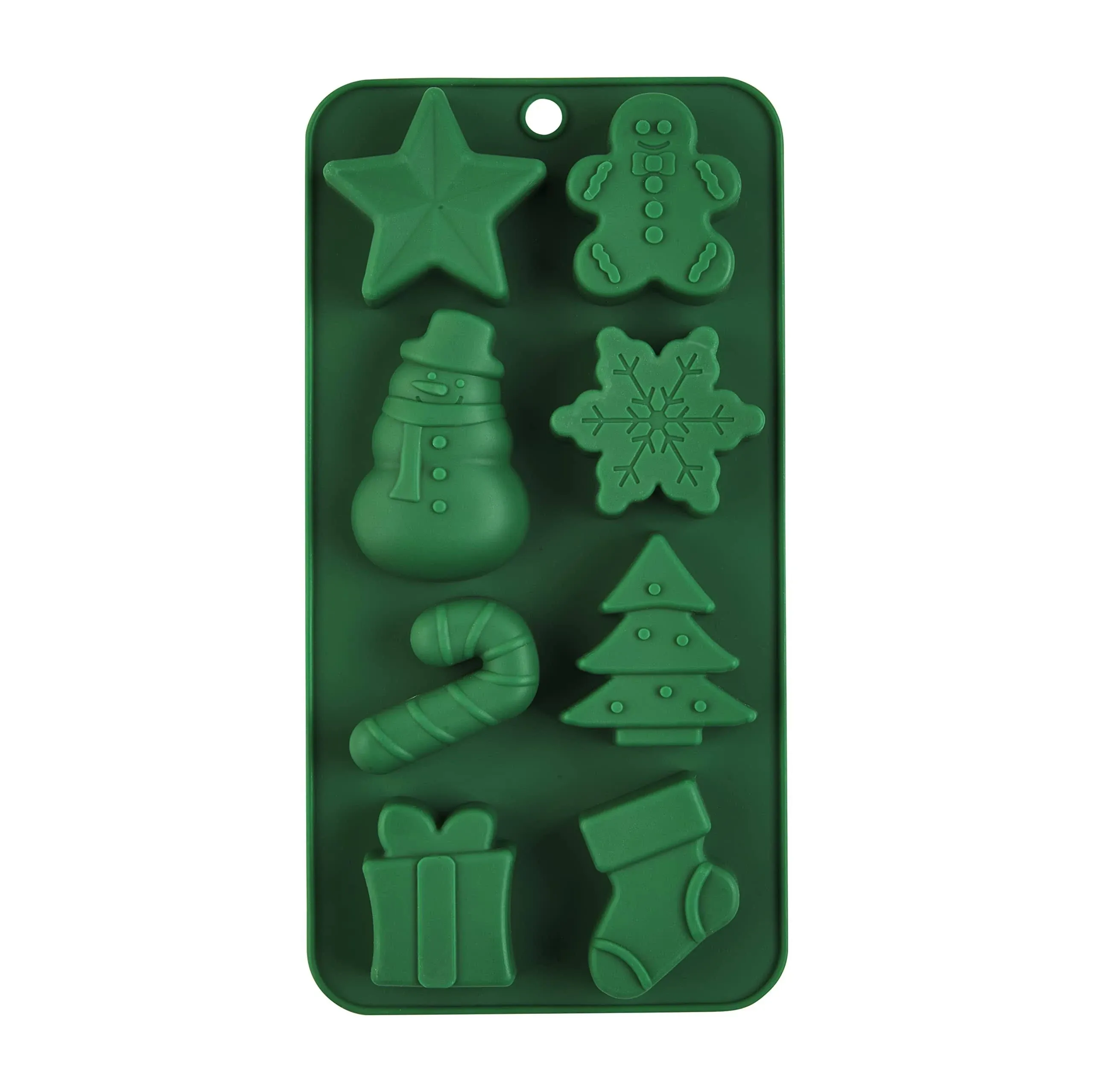 Green Christmas Silicone Mold & Spatula Set