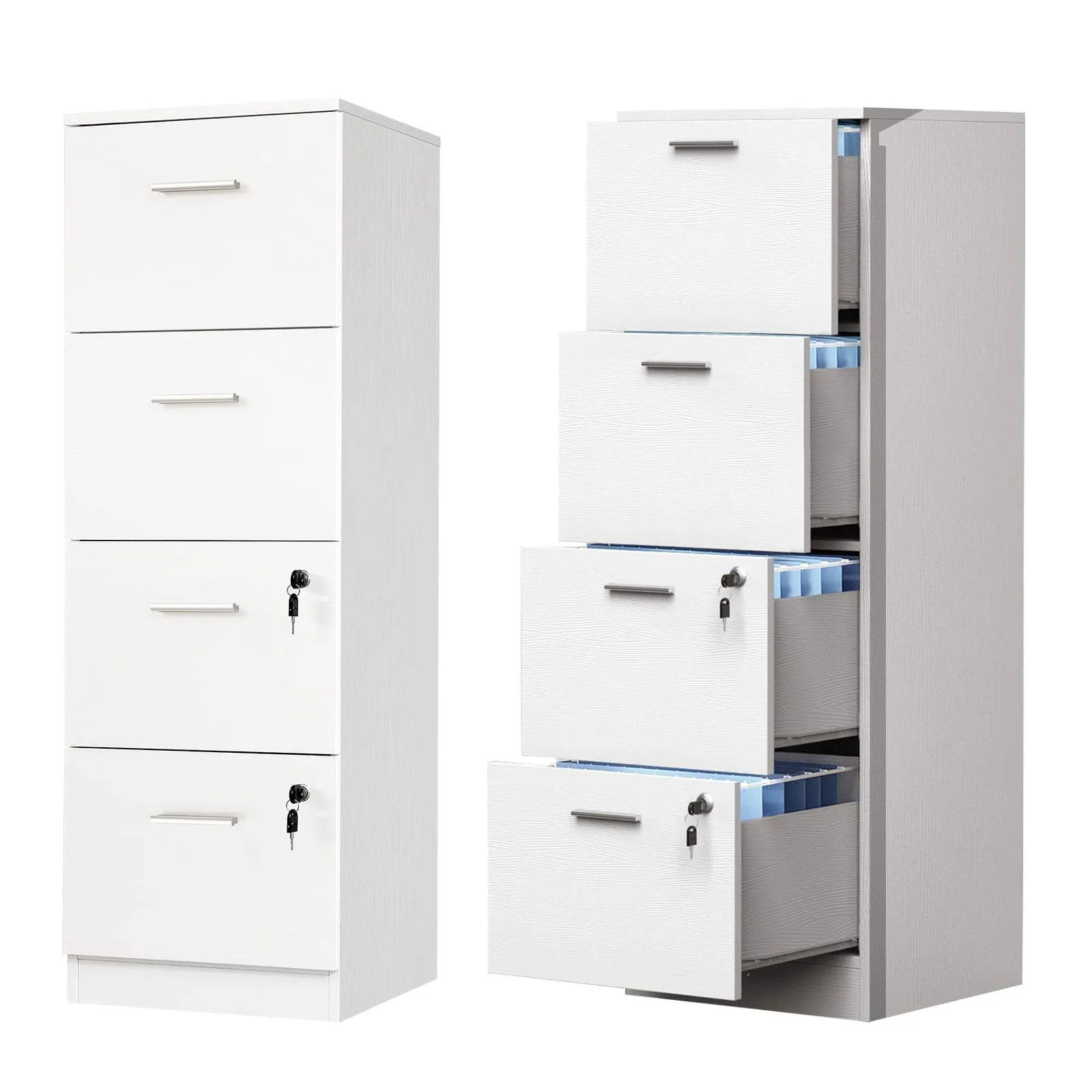 YITAHOME 4-Drawer File Cabinet Lock 15.86&#034; Deep Vertical Storage for Letter A4