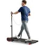 Sunny Health & Fitness Slim Under Desk Walking Compact Treadpad Treadmill with Remote Control, Digital Display, Shock Absorption, Optional Trekking Poles, Free SunnyFit App Bluetooth Connectivity