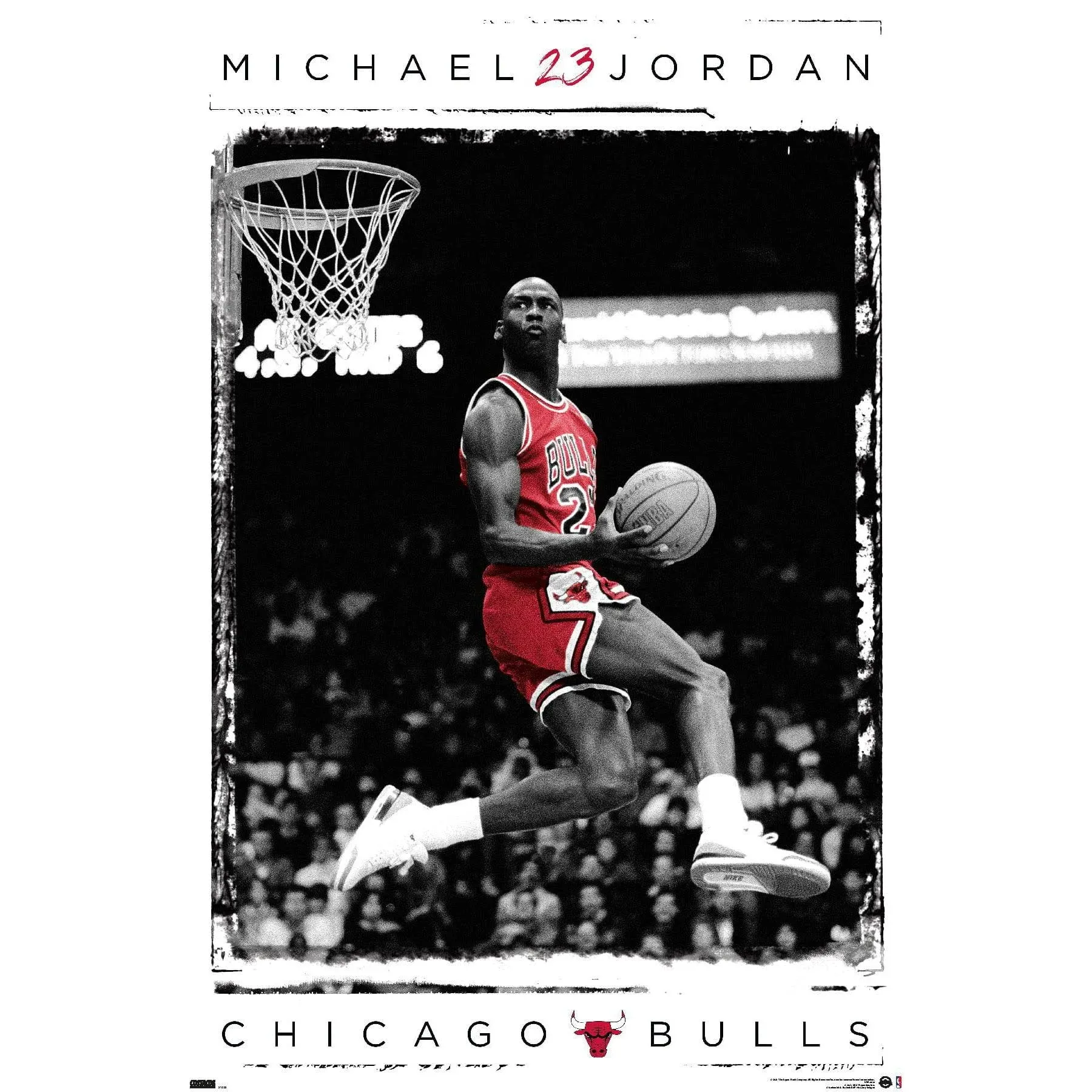 Trends International Michael Jordan - Dunk Wall Poster, 22.375" x 34", Unframed Version