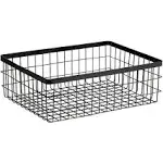 G.E.T. WB-1294-MG Rectangular Metal Storage Wire Basket for Pantry, Produce and More, 9" x 6" x 4"