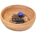 Small Round Keys Basket for Entryway Woven Baskets for Organizing Tabletop 