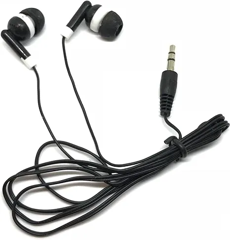 TFD Supplies Wholesale Bulk Earbuds Headphones 500 Pack for Iphone, Android, MP3 Player - Black