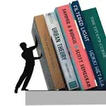 Book Ends to Hold Books Heavy Duty - Hidden Metal Bookends for Shelves Desk o...