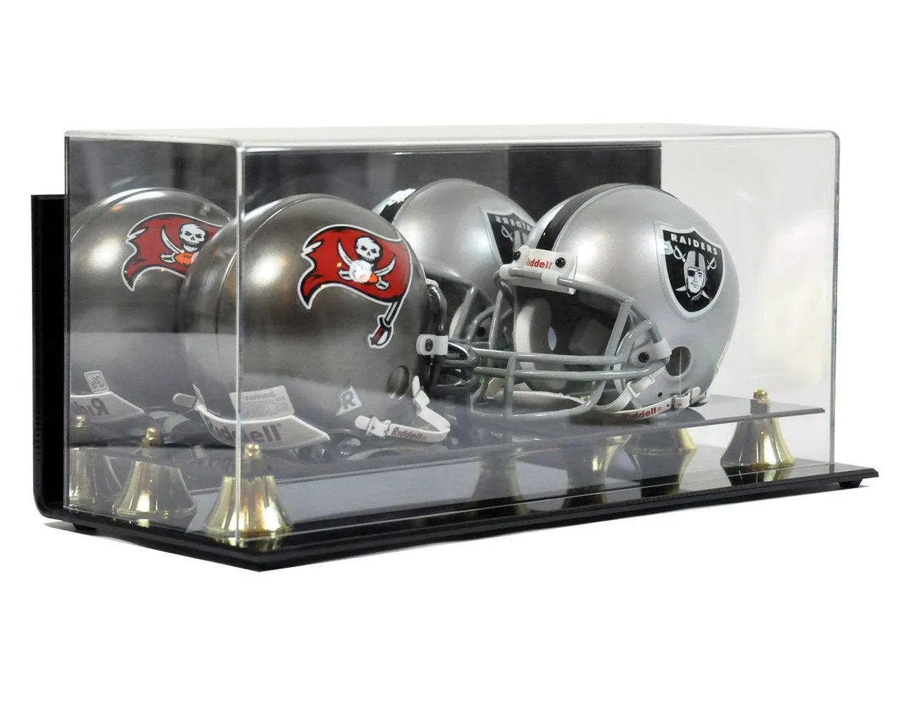 Deluxe Acrylic Double Mini Helmet Display Case - Wall Mountable