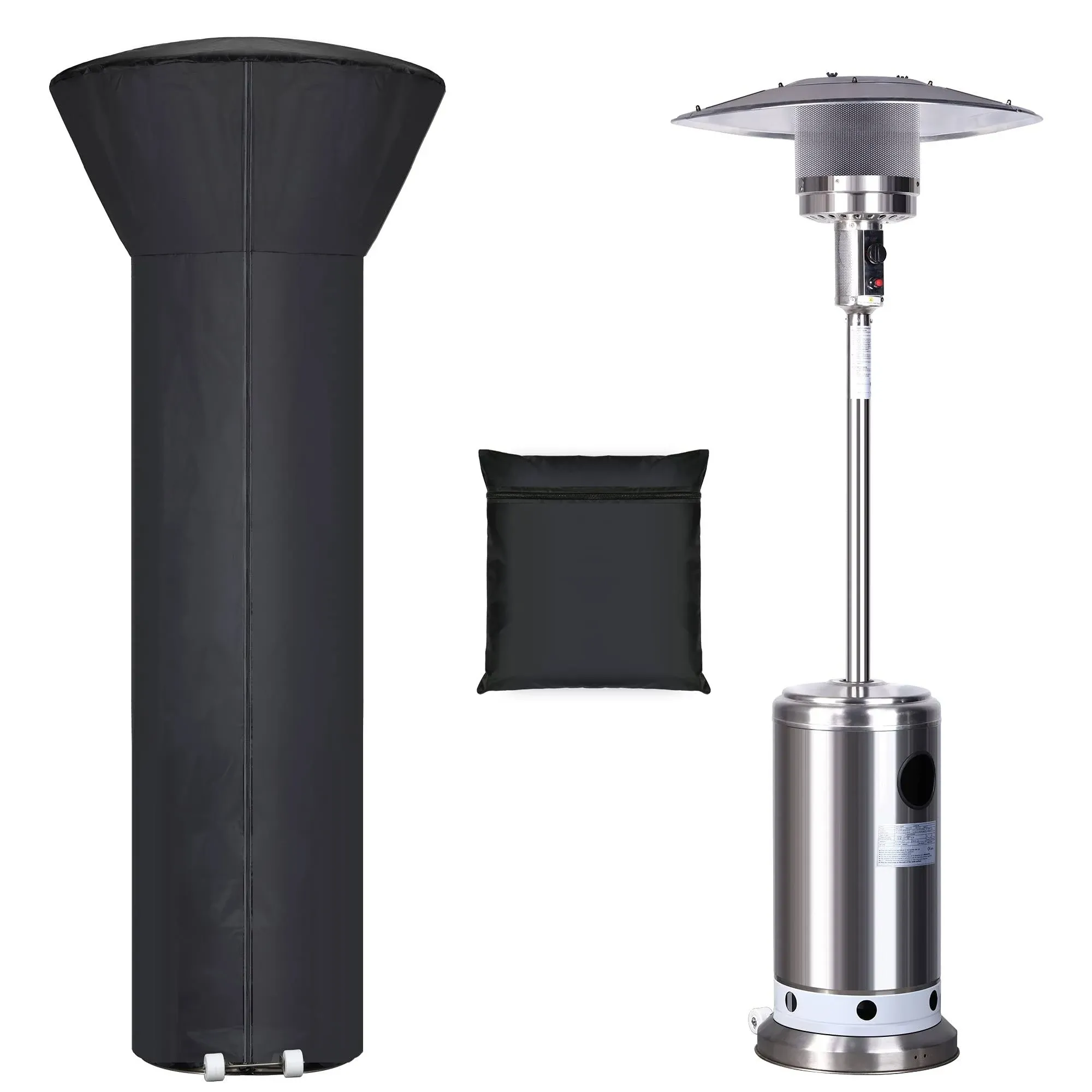 Patio Heater Covers with Zipper and Storage Bag,Waterproof<wbr/>,Dustproof,Win<wbr/>d-Resist