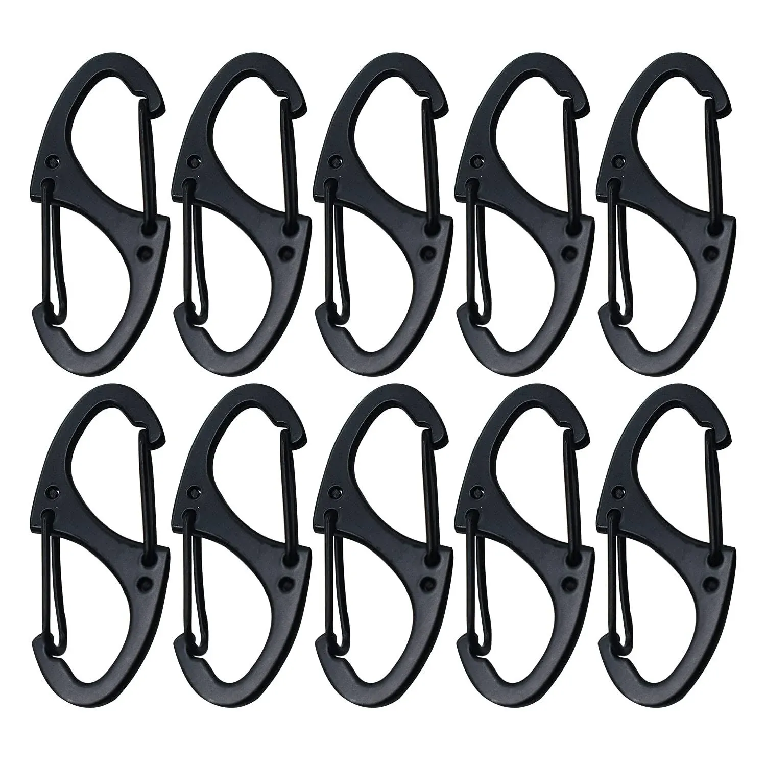 Small Carabiner Clips 1.6 inch(41mm) Metal Double Sided Spring Gate Snap Hooks Keychain Clasp Accessories