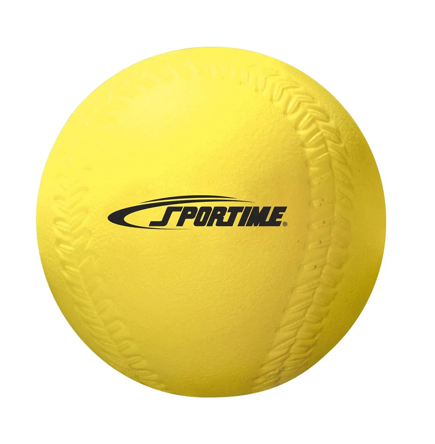 Sportime - 9185 Coated Foam Softball - High-Visibility Yellow (item brand name print color may vary), 3-7/10"