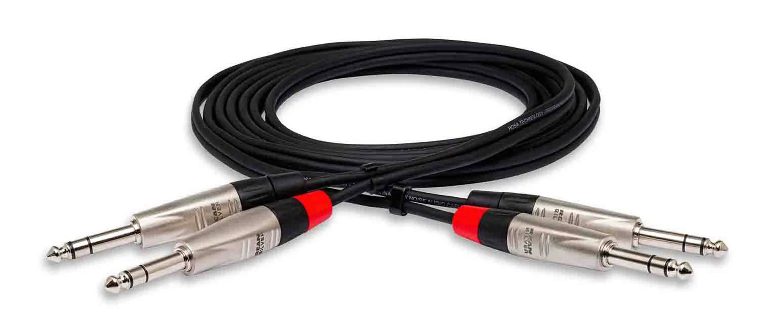 Hosa HSS-010X2 Dual REAN 1/4" TRS to Same Pro Stereo Interconnect Cable - 10' | Reverb