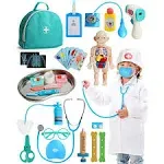 Doctor Kit for Kids Realistic, 36PCS Kids Doctor Kit Wooden, Doctor Pretend P...