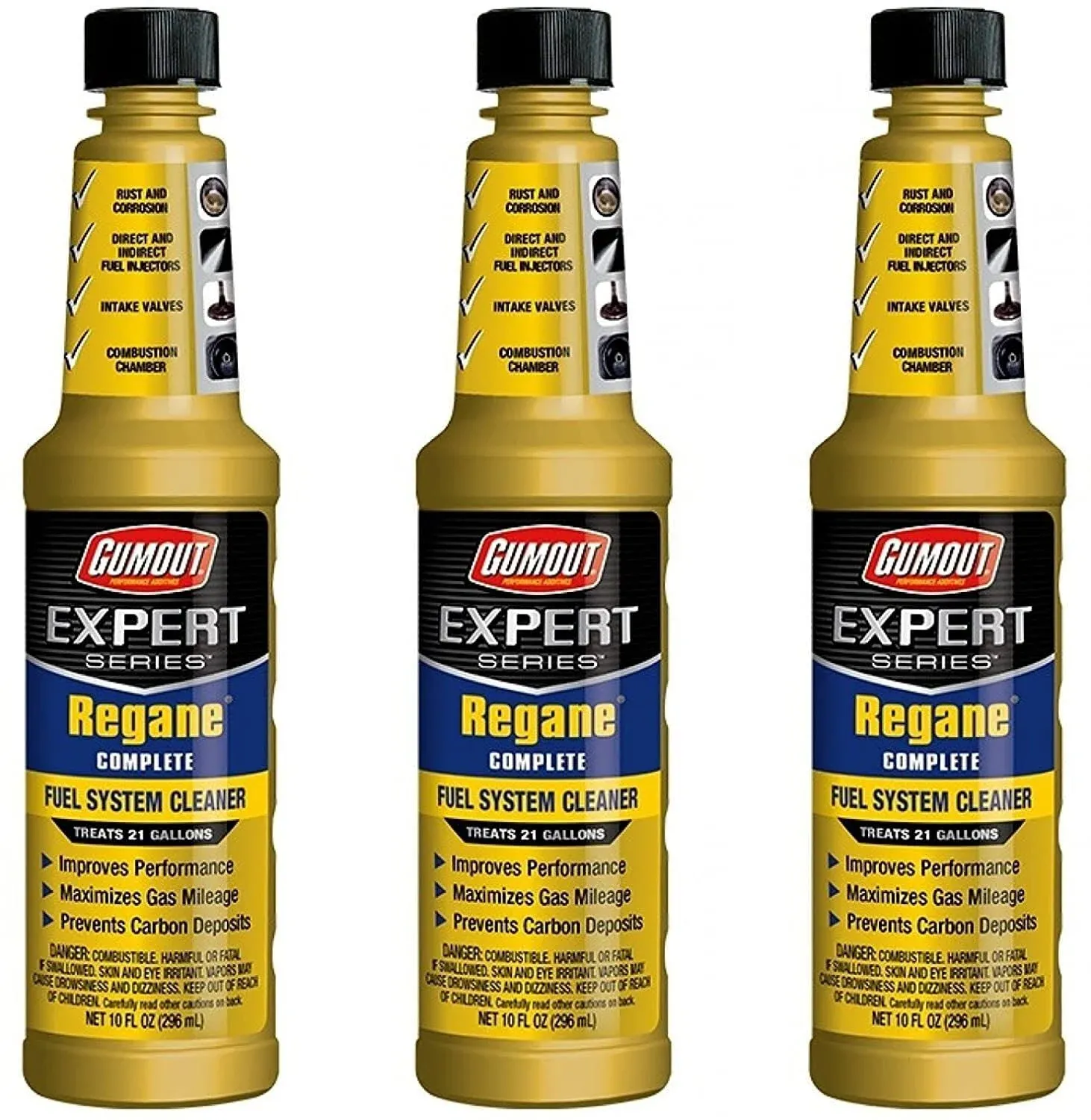 Gumout Expert Series Regane Complete Fuel System Cleaner, 3 Pack