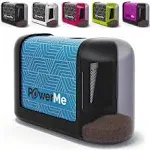 POWERME Electric Pencil Sharpener - Pencil Sharpener Battery Powered for Kids, School, Home, Office, Classroom, Artists – Battery Operated Pencil Sharpener For Colored Pencils, Ideal For No. 2 (Blue)