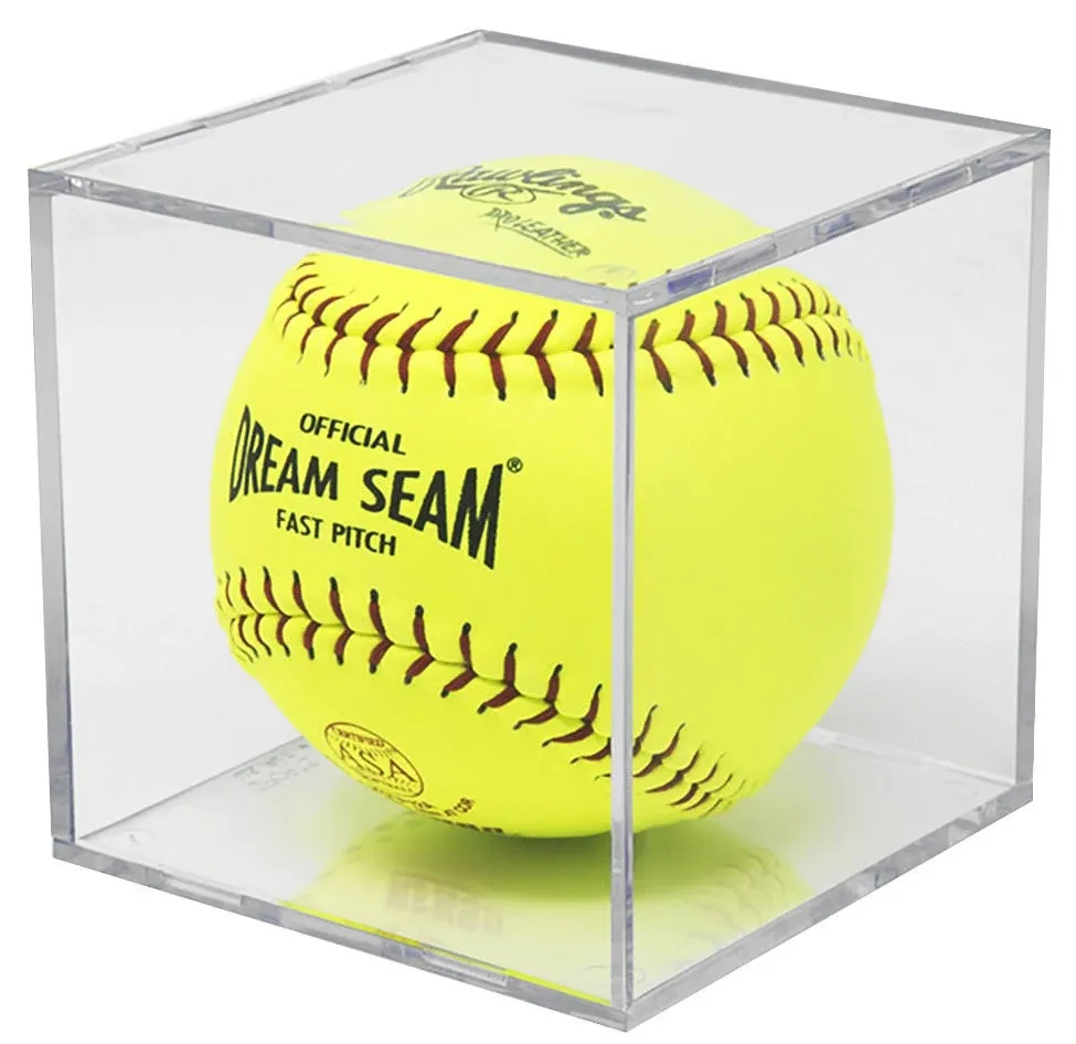 Softball Clear Square Two Piece Display Case