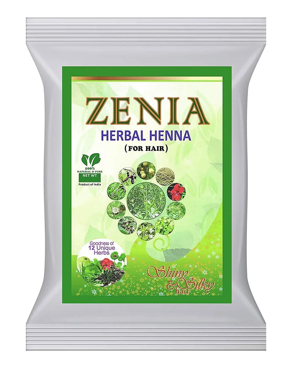 100g Zenia Herbal Henna Hair Color Powder Goodness of 12 Herbs