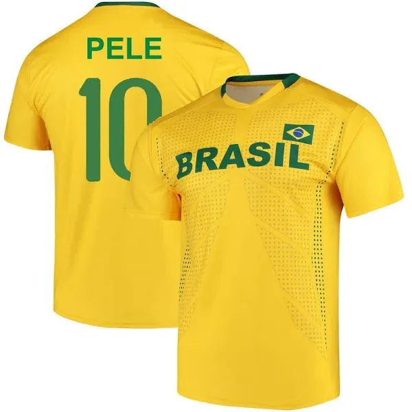 Pele Brazil National Team Replica Jersey - Adult and Youth Large