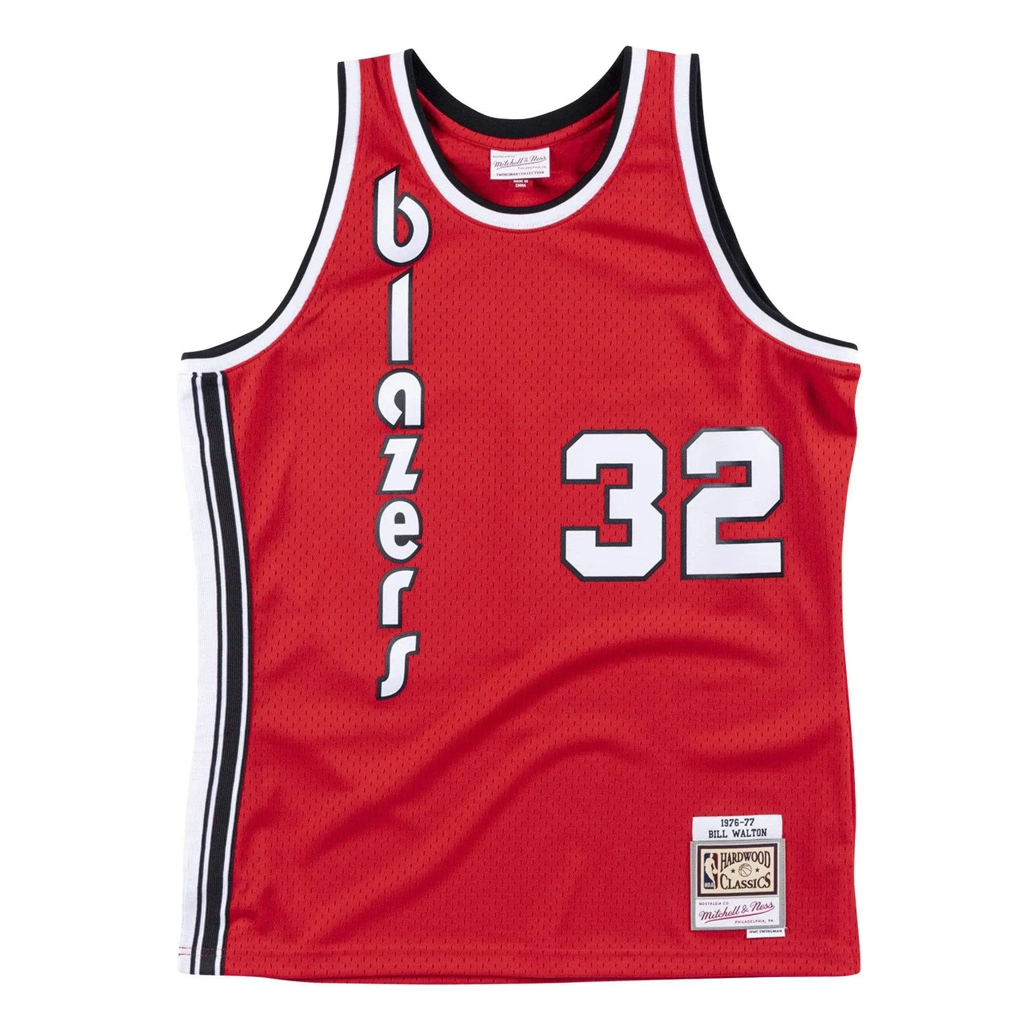 Men's Bill Walton Portland Trail Blazers 1976 Mitchell & Ness Red Hardwood ...