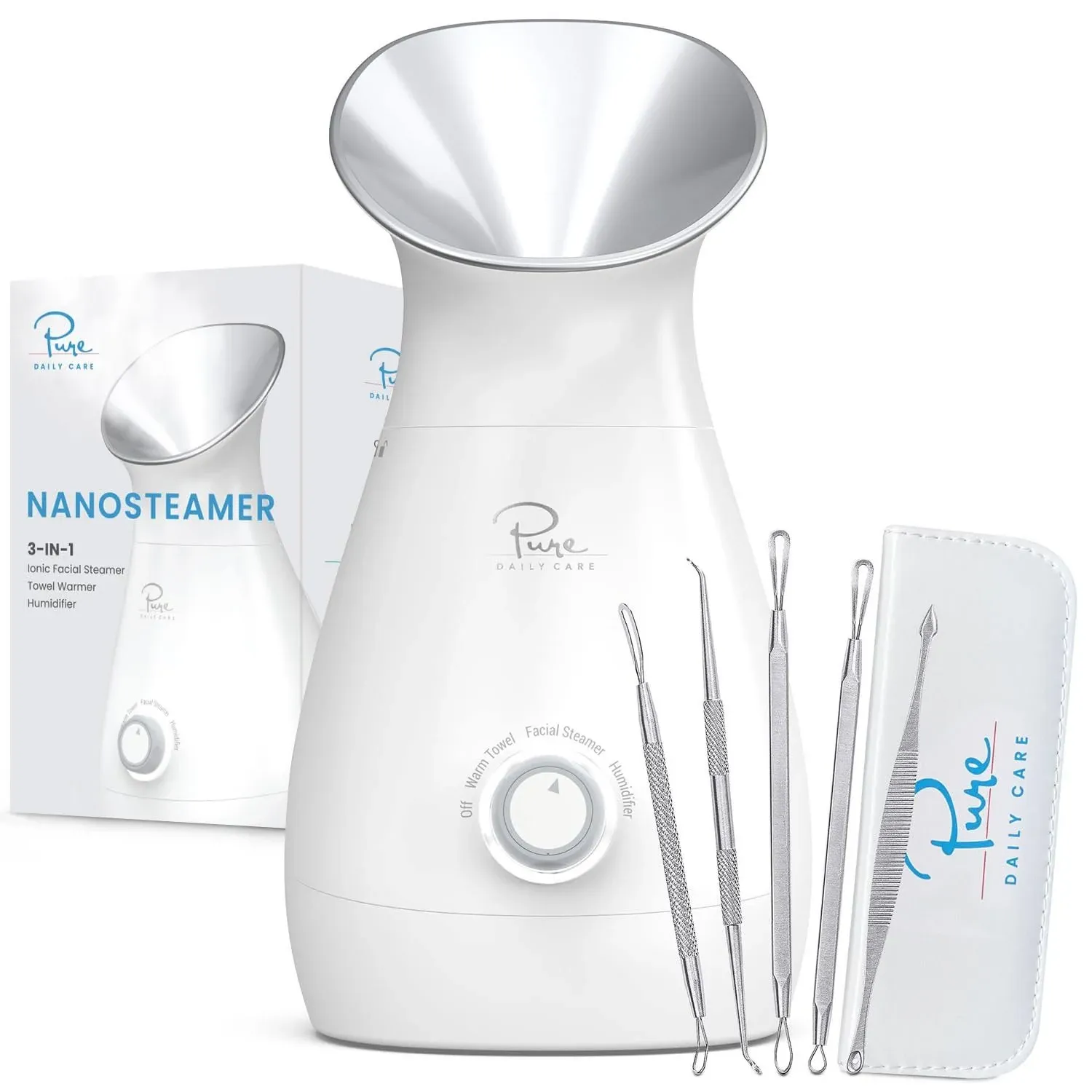 Pure Daily Care NanoSteamer 3-in-1 Ionic Facial Steamer