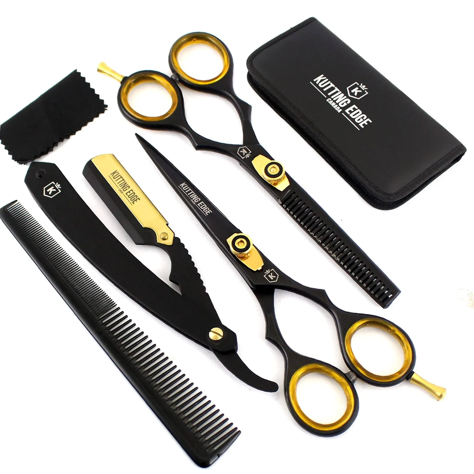 - Hair Scissors Professional Hair Cutting Scissors Kit Thinning Shears - Hair...