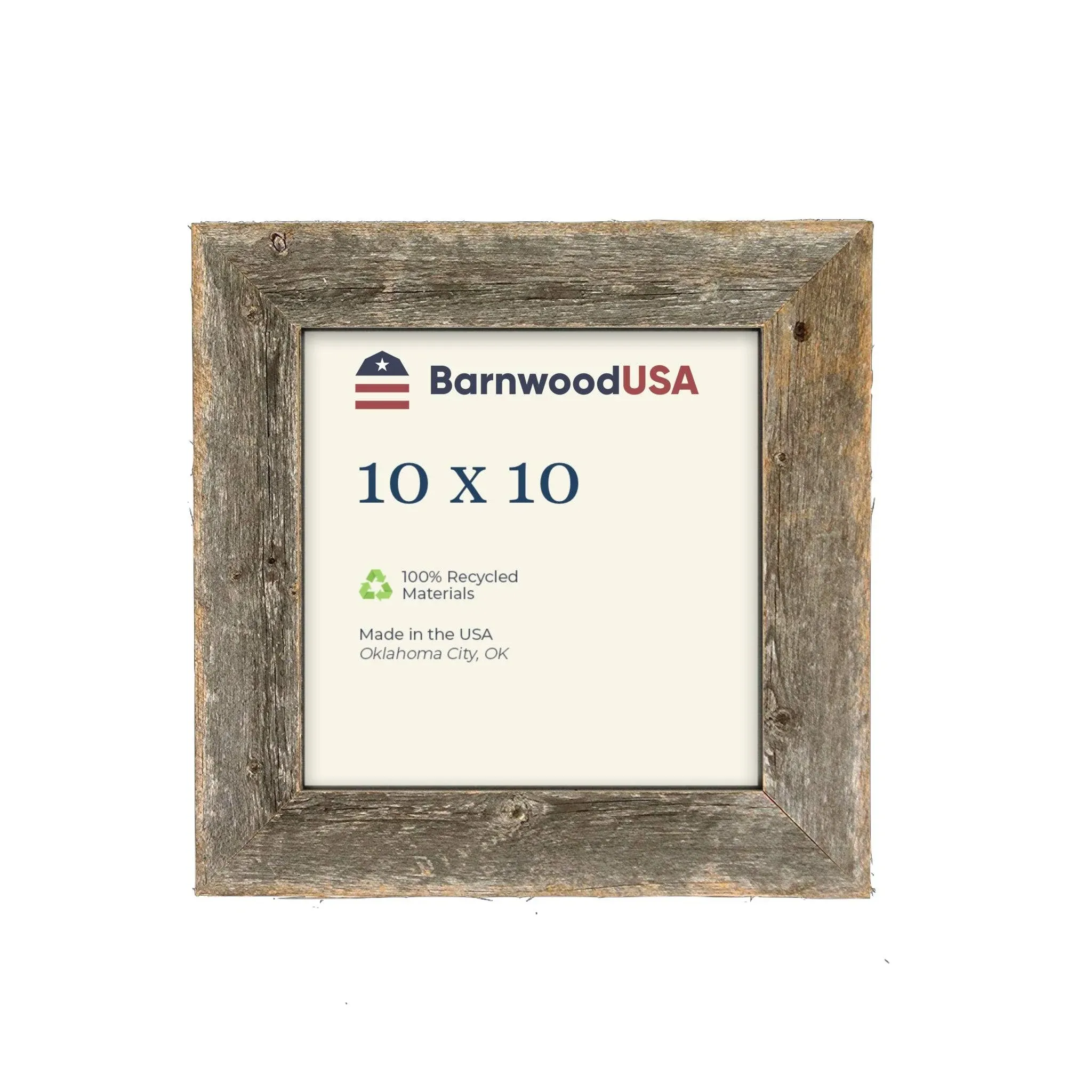 BarnwoodUSA Rustic Reclaimed Wood Picture Frame, White