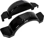 Set of 2 Single Axle Trailer Fenders 13" Wheels Tire Skirt Boat(Black)