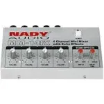 Nady MM-14FX 4-Channel Microphone Mixer with integrated echo effect – ¼” Inputs & output – Delay time & Depth controls