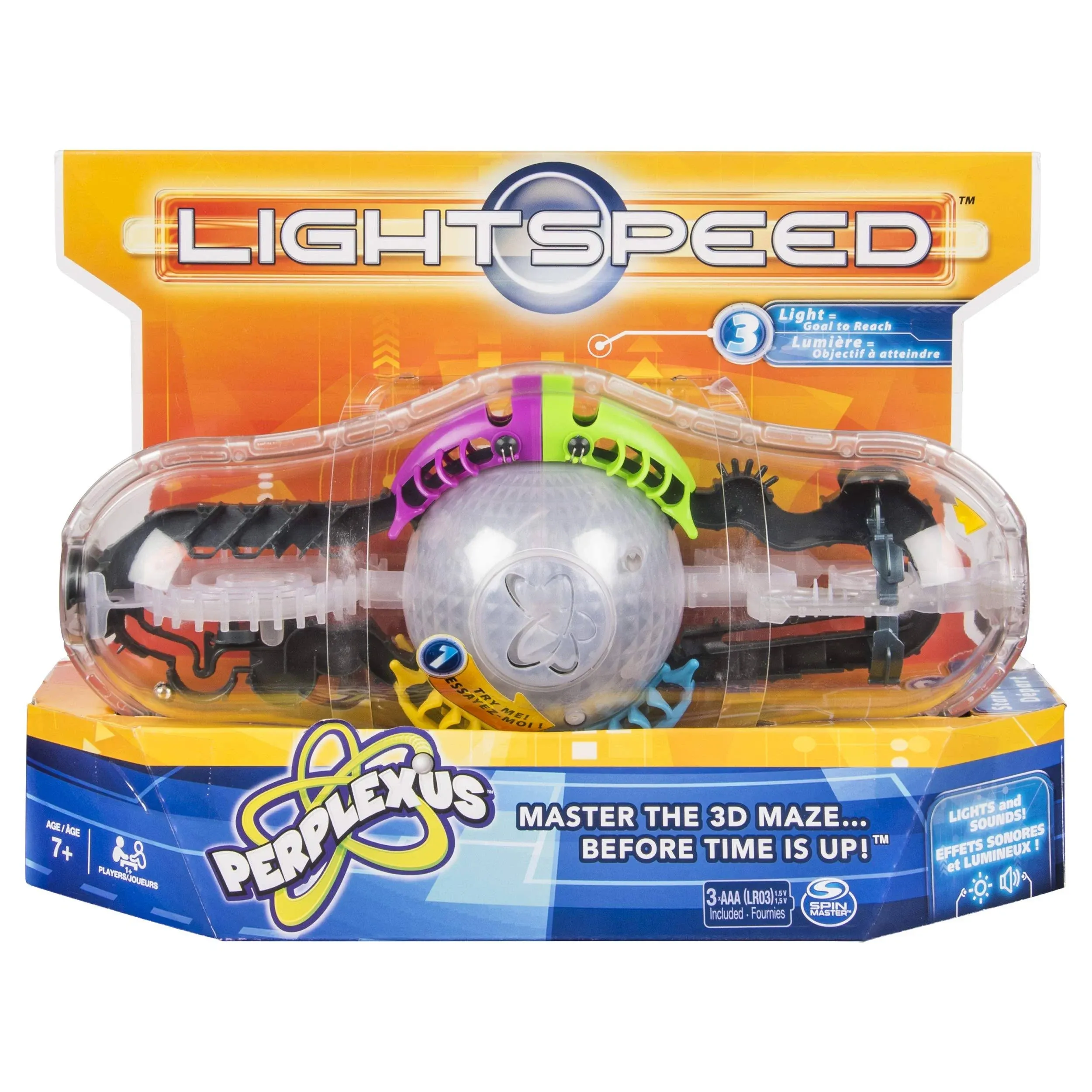 Perplexus Light Speed Game 3D Brain Teaser Maze-Lights and Sound-Spin Master-New