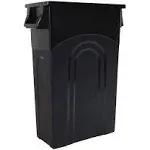 United Solutions Highboy Waste Container, Space Saving Profile & Easy Bag Removal for Indoor or Outdoor use, Black (TI0032)