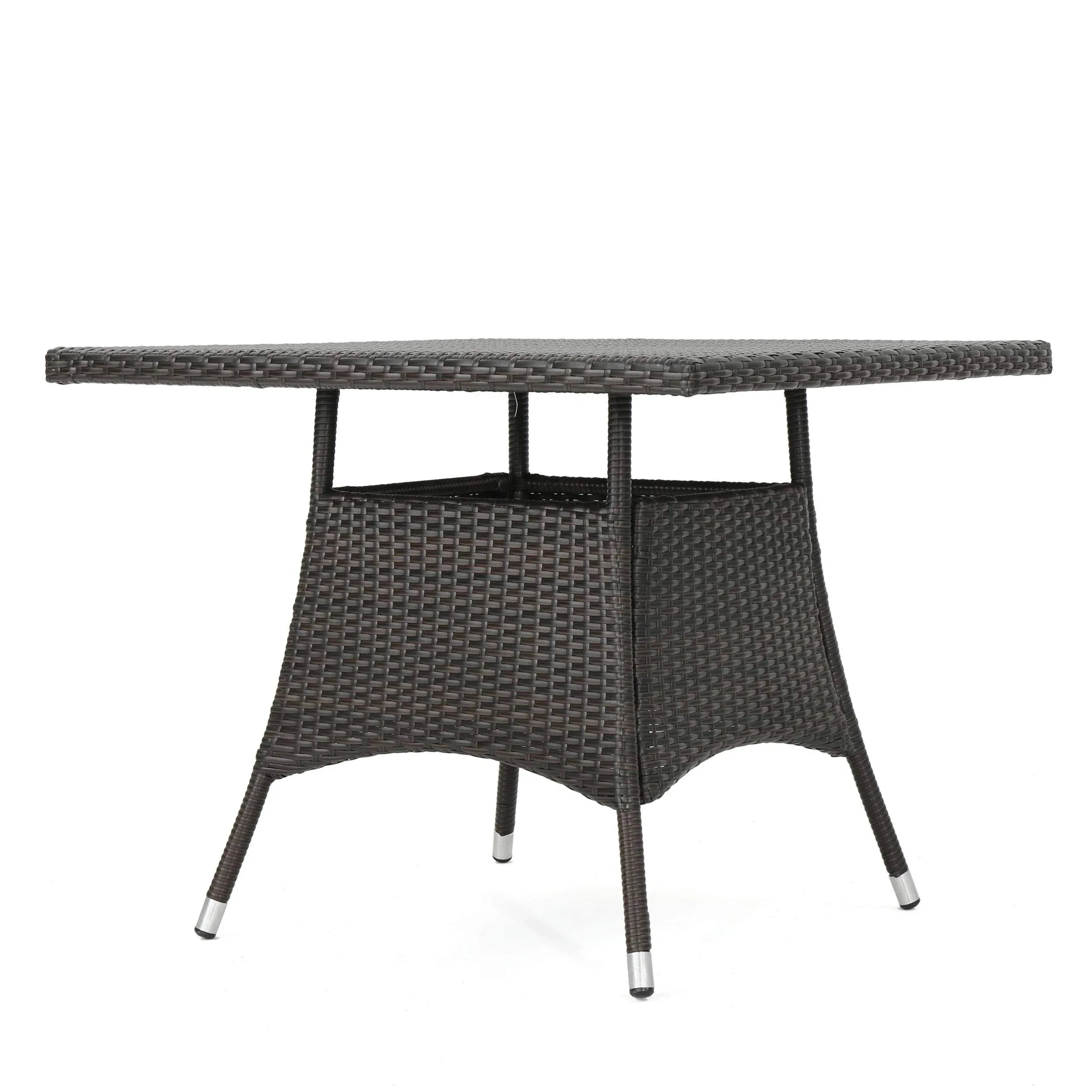 Christopher Knight Home Corsica PE Square Dining Table, Multibrown