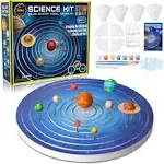 Large 3-in-1 Solar System Kit for Kids - Build, Paint, and Learn Model Project with 12.2 Inch, STEM Educational Toy, Solar System Model Kit, Solar System Projects