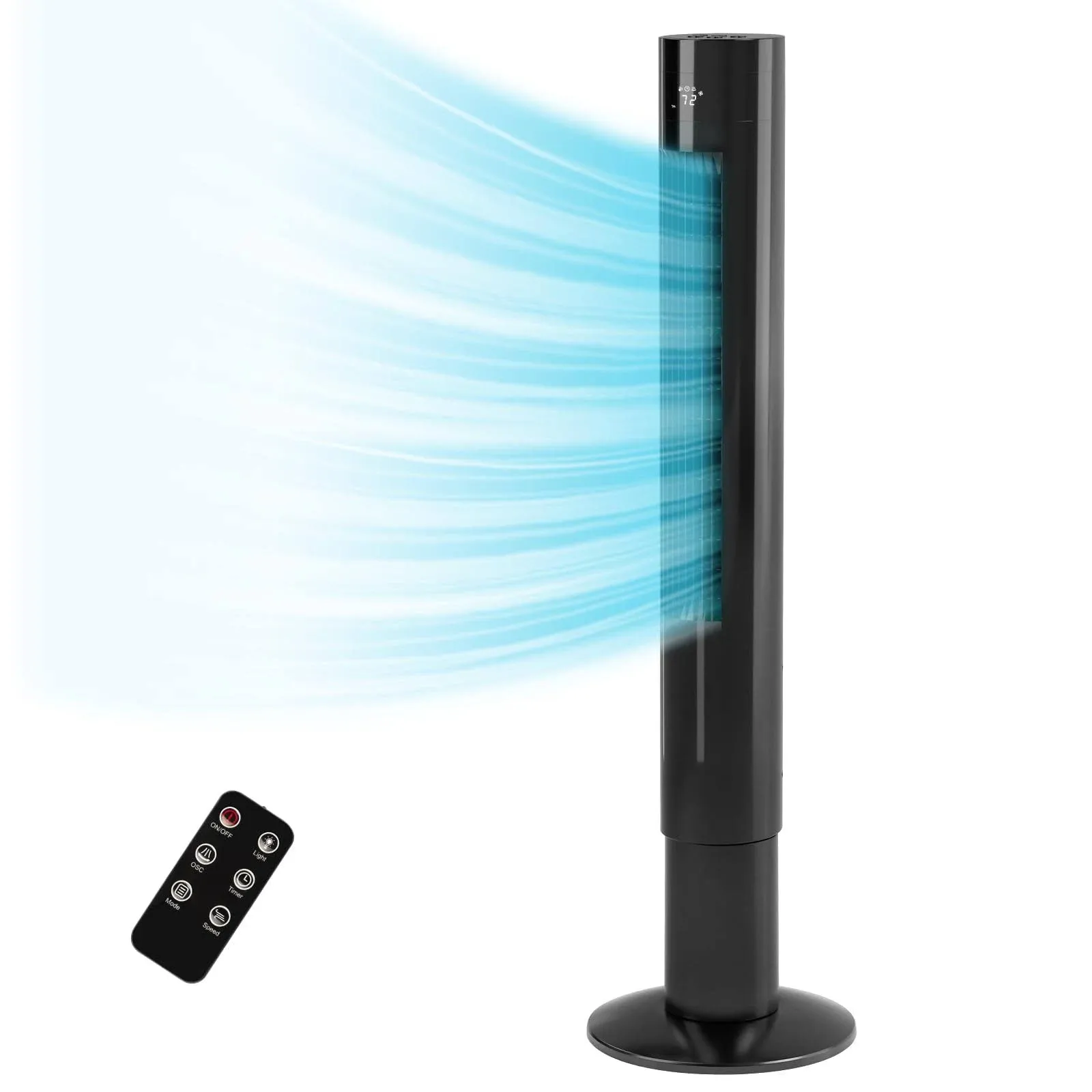 R.W.FLAME Tower Fan, Oscillation fan with Remote Control, Standing fan for