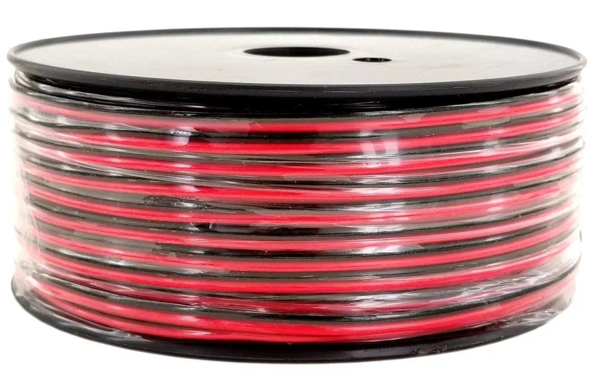 GS Power Pure Copper 24 AWG (American Wire Gauge) 200 Feet Red & 200 Black Bonded ...