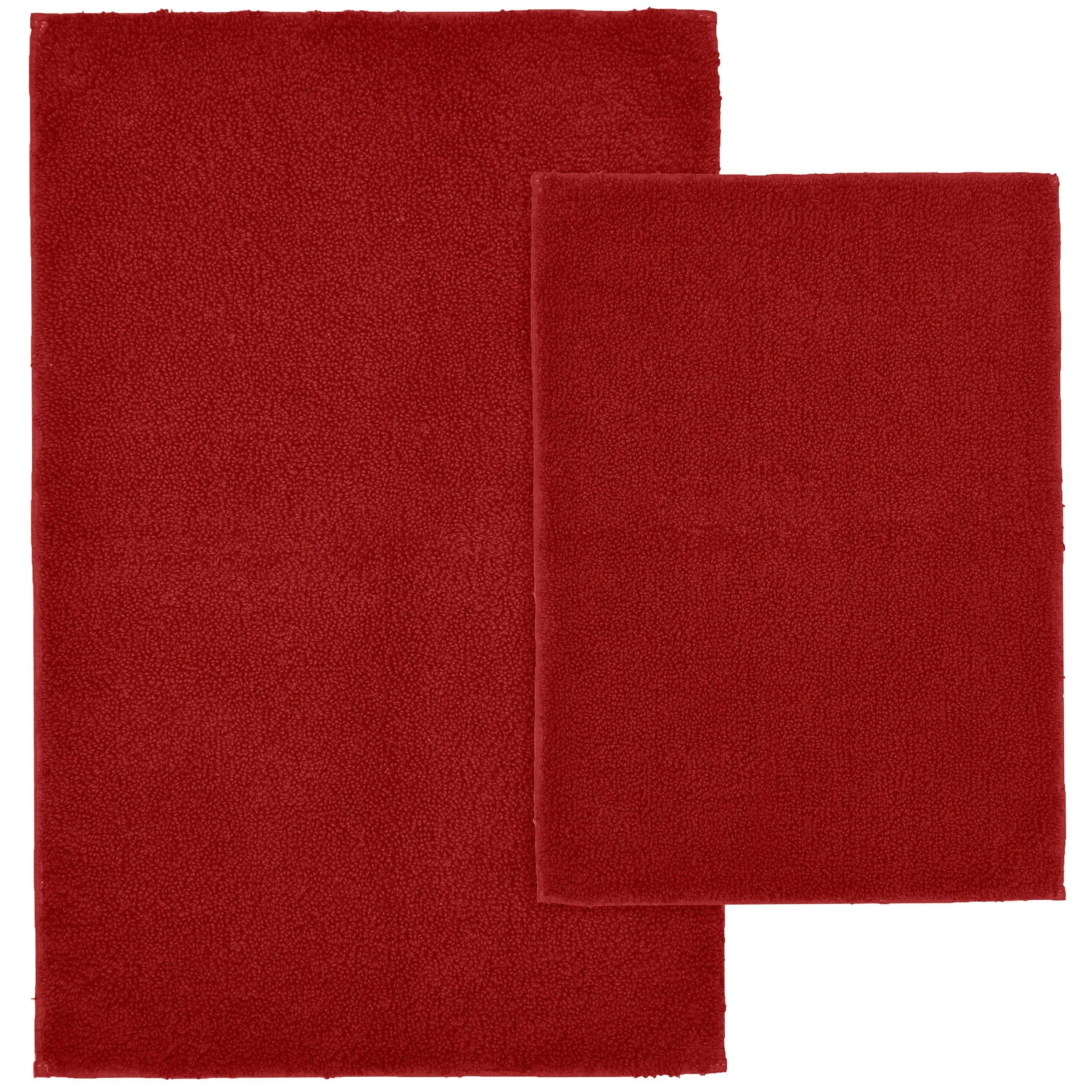 Garland Rug Queen Cotton 2-Piece Bath Rug Set Red