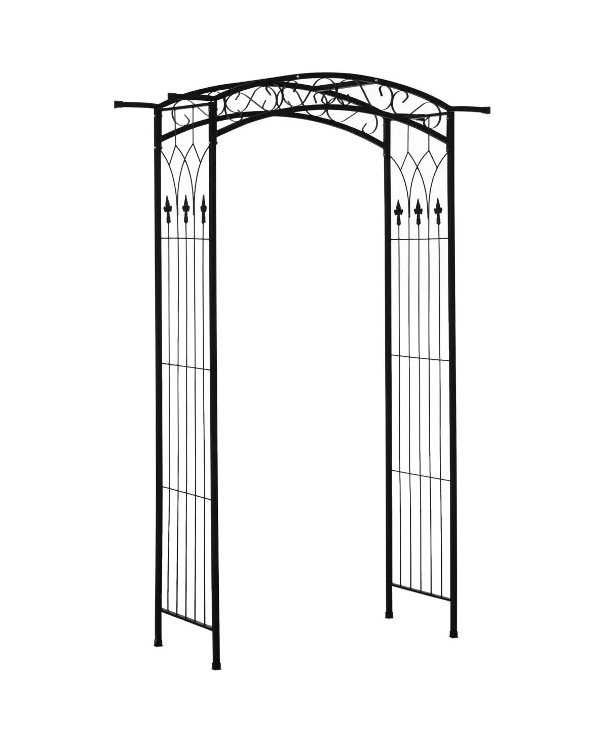 Garden Wedding Arbor Metal Arch Archway Trellis for Climbing Plants Backyard 