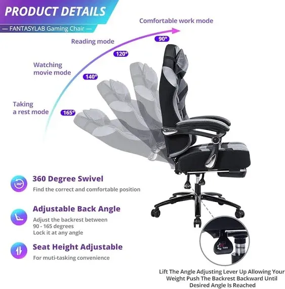 Fantasylab Big and Tall Gaming Chair