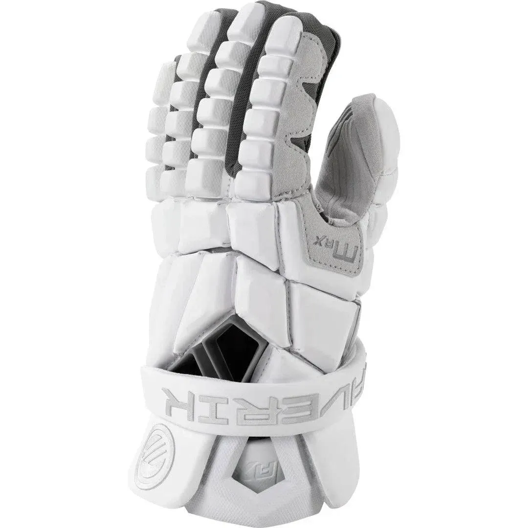 Maverik Max Lacrosse Gloves White / Medium