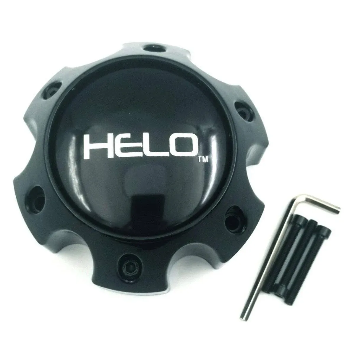 Helo Gloss Black Wheel Center Hub Cap 6 Lug 6x139.7 6x5.5 for HE879 HE900