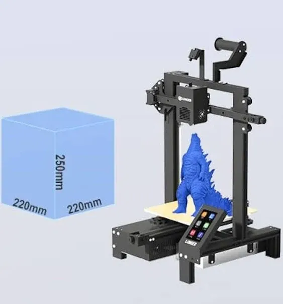 LGT Longer LK4 Pro 3D Printer with Glass Plate, Open Source with Resume Printing, Built-in Safety Power Supply, 220x220x250mm