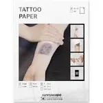 Sunnyscopa Printable Temporary Tattoo Paper for LASER printer - US LETTER SIZE 8.5"X11", 5 SHEETS - DIY Personalized Image Transfer Sheet for skin - Custom Waterslide Decal Stencil Henna