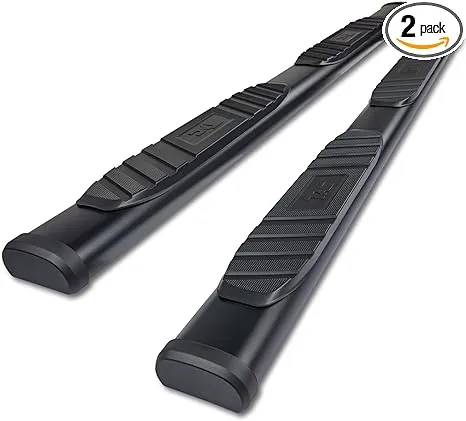 TAC Arrow 5” Running Boards Fit 2019-2024 Ford Ranger SuperCrew Cab Truck Side Steps Rails Off-Road Accessories Aluminum Texture Black 2pcs