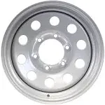 Ecustomrim Trailer Wheel Rim 15x6 6 Lug On 5.5 in. Silver Modular 2830 lb.