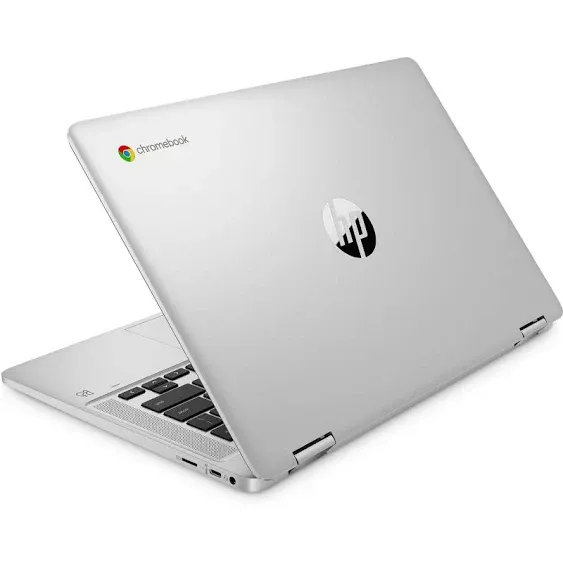 HP Chromebook x360 14b-cb0003ca 14-inch FHD 2-in-1 Touchscreen Laptop Notebook Intel Pentium Silver N6000 8 GB RAM; 128GB eMMC Computer PC Wifi Bluetooth USB C Port Google Chrome OS, Silver (Renewed)