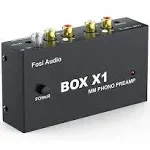 Fosi Audio Box X1 Phono Preamp for mm Turntable Mini Stereo Audio Hi-Fi Phonograph/Record Player Preamplifier with 3.5mm Headphone and RCA Output with