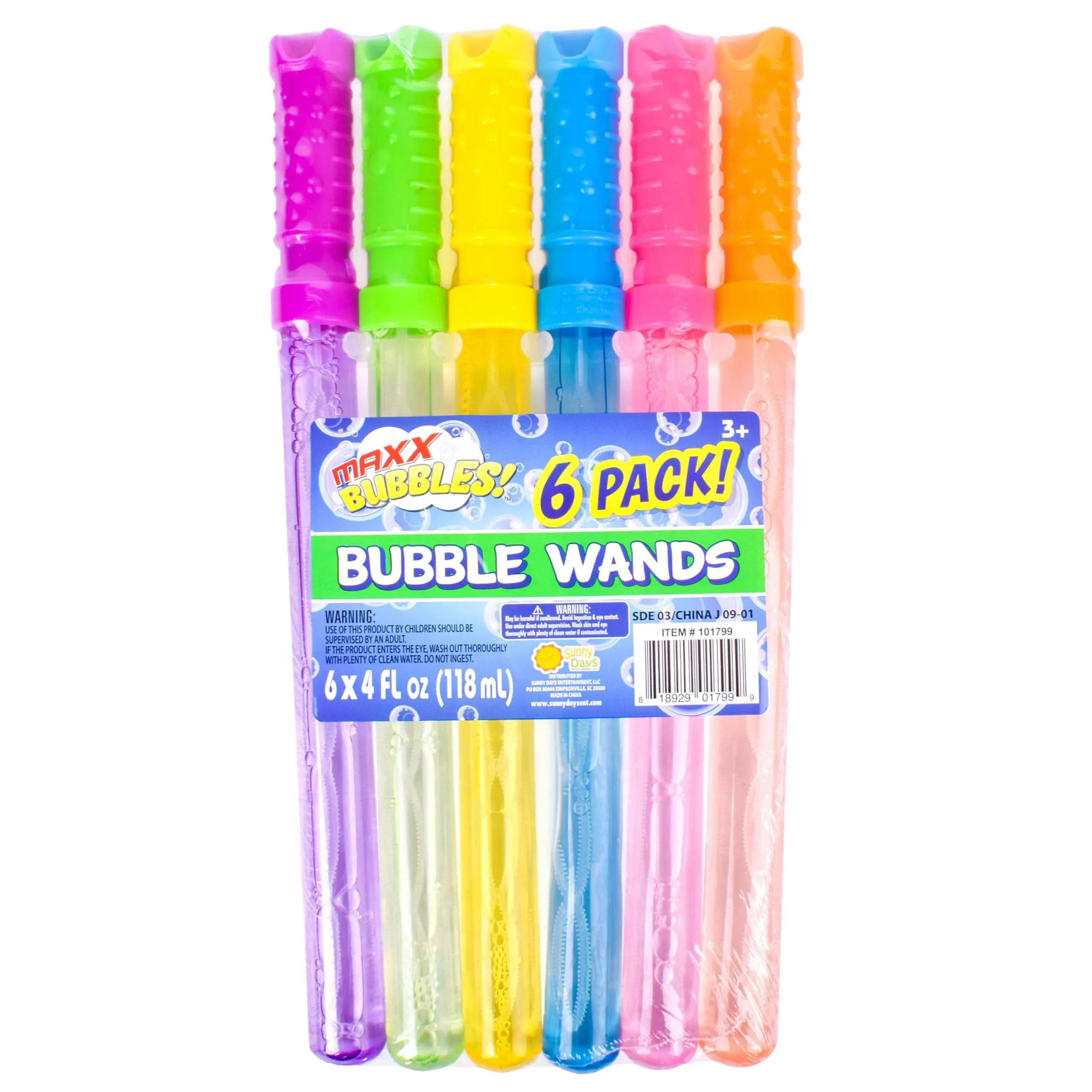 Maxx Bubbles Bubble Wands 6 Pack