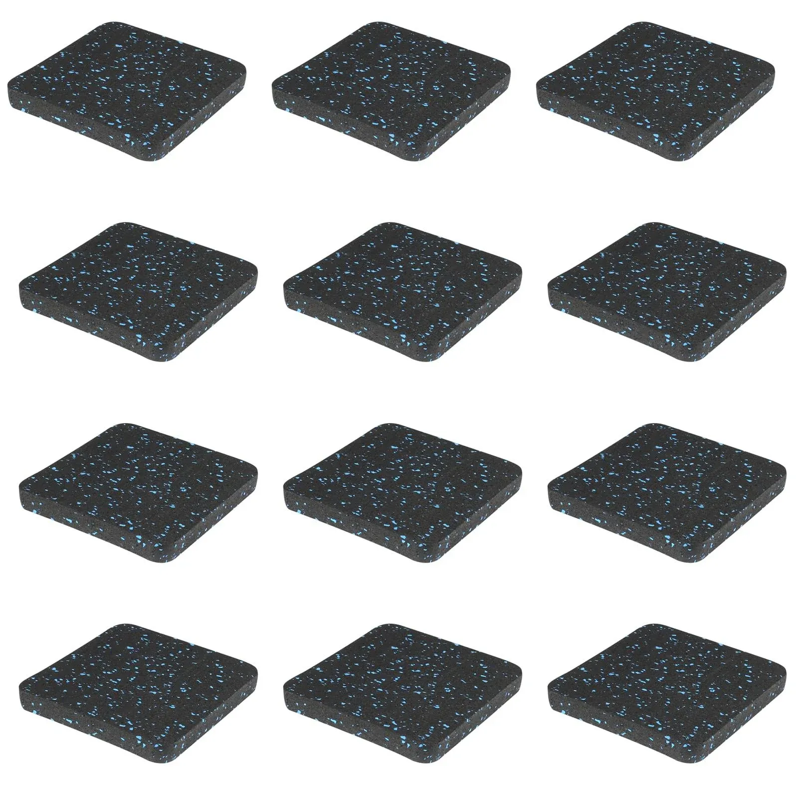 Protect Your Floors with High-Density Rubber Treadmill Mat Pads - Set of 12 3...