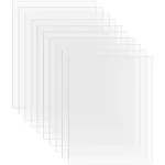 SimbaLux Acrylic Sheet Clear Plexiglass 5” x 7” 0.04” Thick (1mm) Pack of 10 Transparent Plastic Plexi Glass Board with Protective Paper for Photo Frame Replacement, DIY Display Projects, Craft