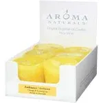 Aroma Naturals Ambiance Votive Candle, Yellow/Orange/Lemongrass, 6 Count