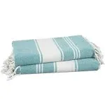 Lane Linen Beach Towel Oversized, 2 Pack Turkish Beach Towels, Pre-Washed Stylish Womens Beach Towel, Quick Dry Swim Towels, Sand Free Beach Towel,